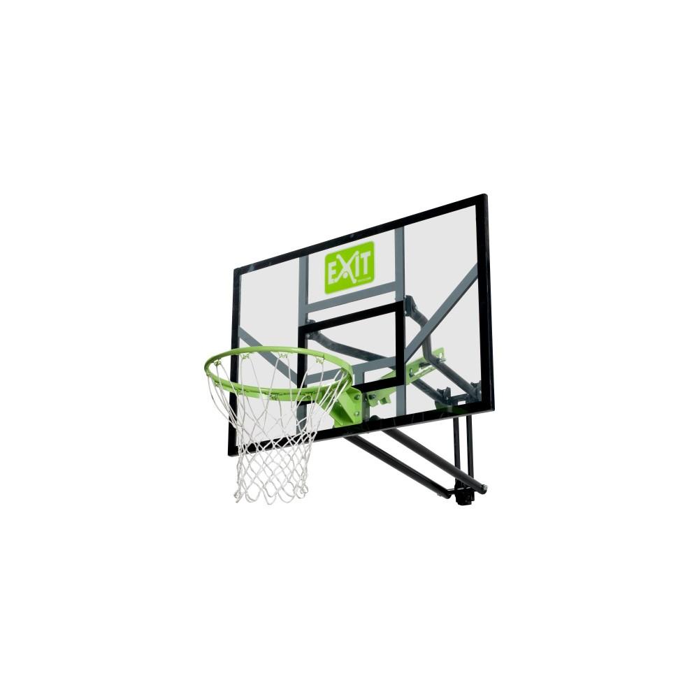 Регулируемый баскетбольный щит Exit Galaxy Green с кольцом и сеткой