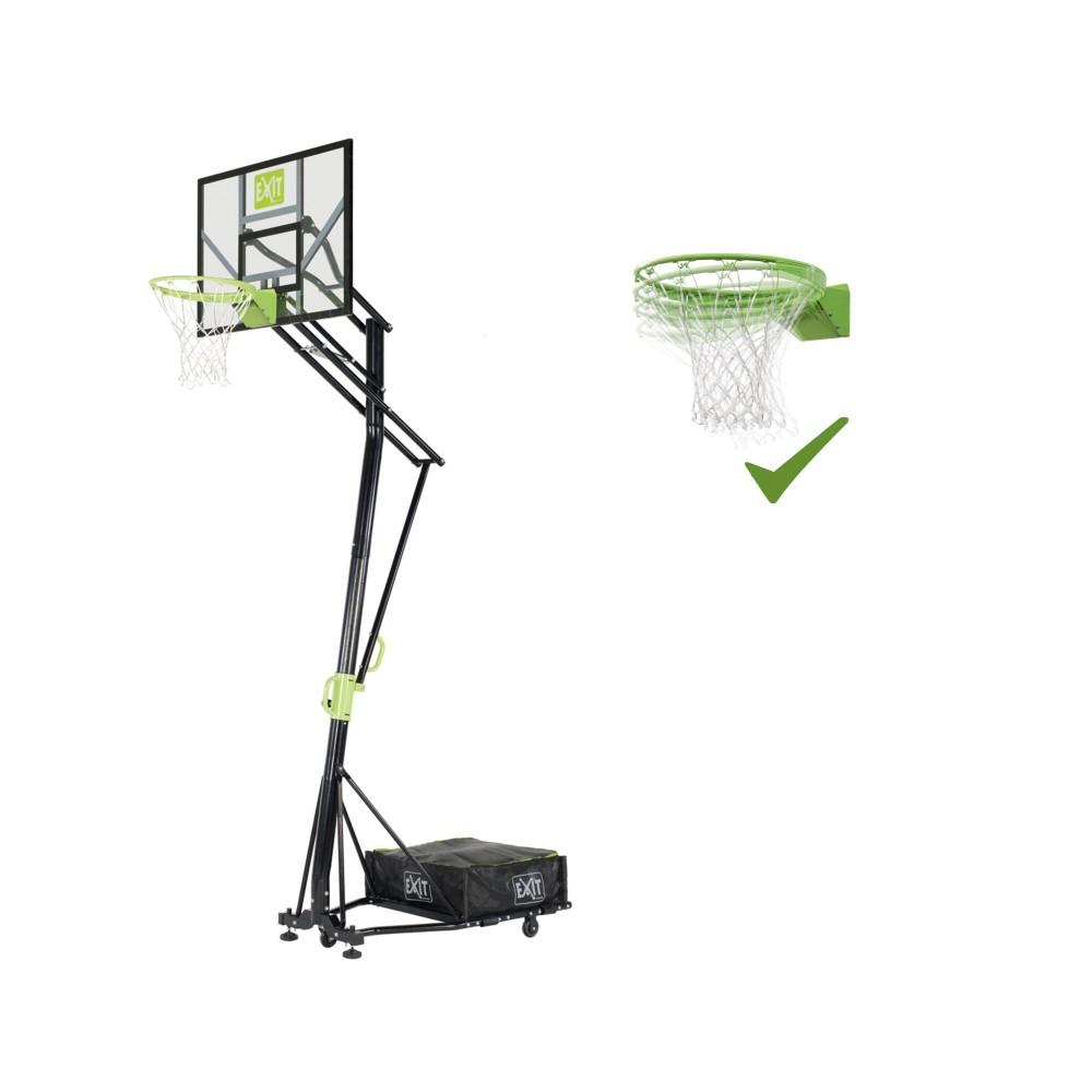 Мобильная баскетбольная стойка Exit Galaxy Green с кольцом с амортизацией