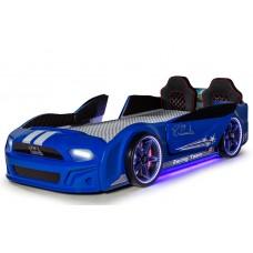 Детская кровать машина Mustang 190 x 90 см, синяя