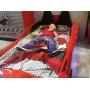 Детская кровать машина Audi 190 x 90 см с изголовьем, красная