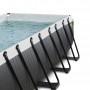 Бассейн Exit Black 400x200х122 см с песочным фильтром-насосом, куполом и лестницей