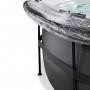 Басейн Exit Black 450x122 см з пісочним фільтром-насосом, куполом, драбинкою та тепловим насосом
