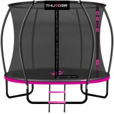 Батут Thunder Ultra 252 см Pink с внутренней сеткой и лестницей
