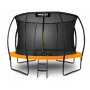Батут Neo-Sport Premium 374 см Orange з внутрішньою сіткою та драбинкою