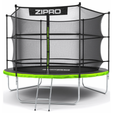 Батут Zipro Jump Pro 252 см с внутренней сеткой и лестницей