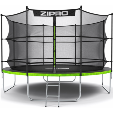 Батут Zipro Jump Pro 374 см з внутрішньою сіткою та драбинкою