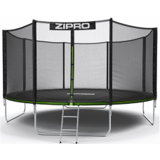 Батут Zipro Jump Pro 374 см з зовнішньою сіткою та драбинкою