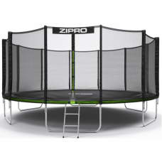 Батут Zipro Jump Pro 496 см с внешней сеткой и лестницей