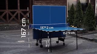 Всепогодний тенісний стіл GSI-Sport Compact Outdoor Alu Line